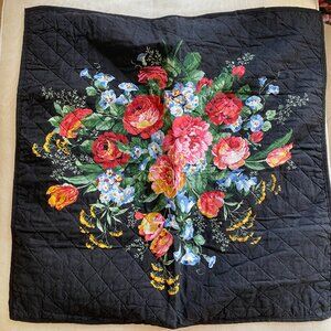 Ralph Lauren Black Floral Euro Shams (2)